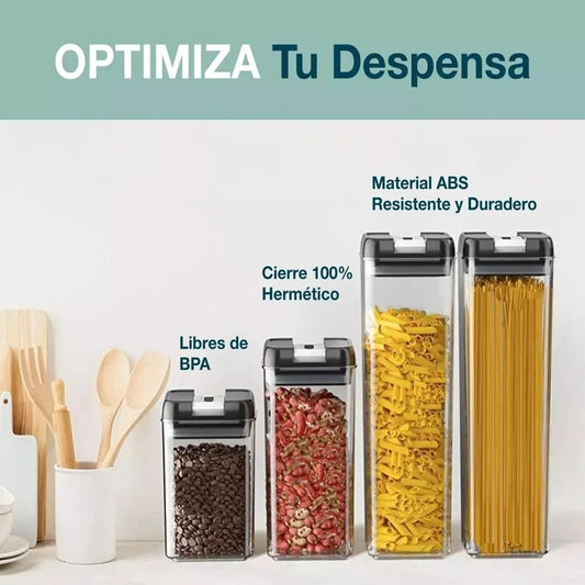 Recipientes Comida Tuppers Hermeticos Plasticos Set 7 ✨